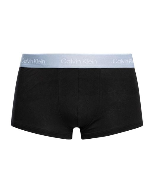 Calvin Klein 3 Pack Icon Low Rise Trunks in Black for Men | Lyst UK