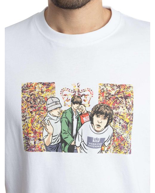 Weekend Offender White Number 5 Graphic T-shirt for men