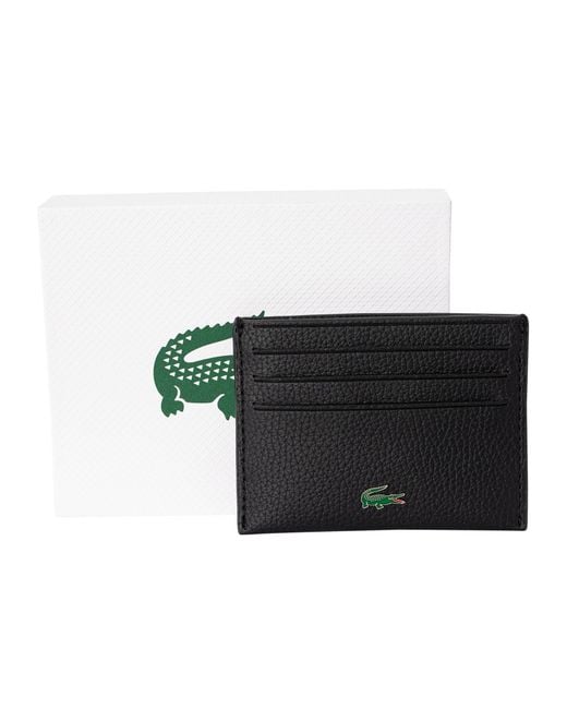 Lacoste Black Card Holder Wallet for men