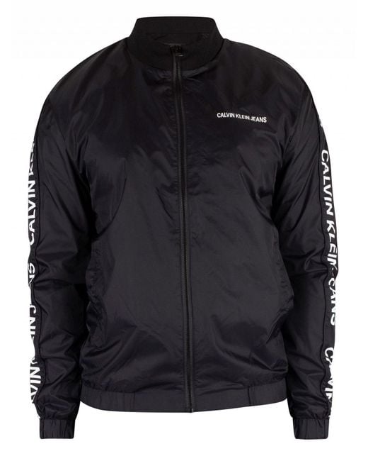 Calvin Klein Black Side Logo Truck Jacket for Men Lyst Canada