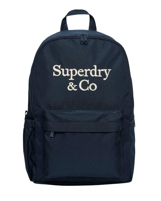 Superdry Blue Company Logo Backpack for men