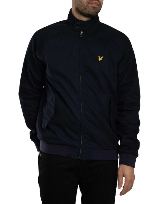 Lyle & Scott Blue Cotton Harrington Jacket for men