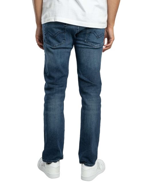 Replay Blue Grover Straight Jeans for men