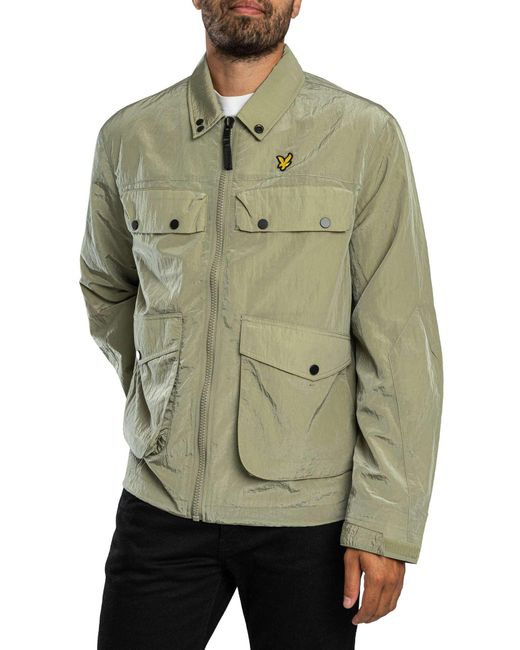 Lyle & Scott Green 4 Pocket Blouson Jacket for men