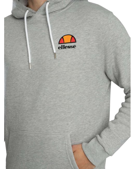 Ellesse Gray Logo Pullover Hoodie for men