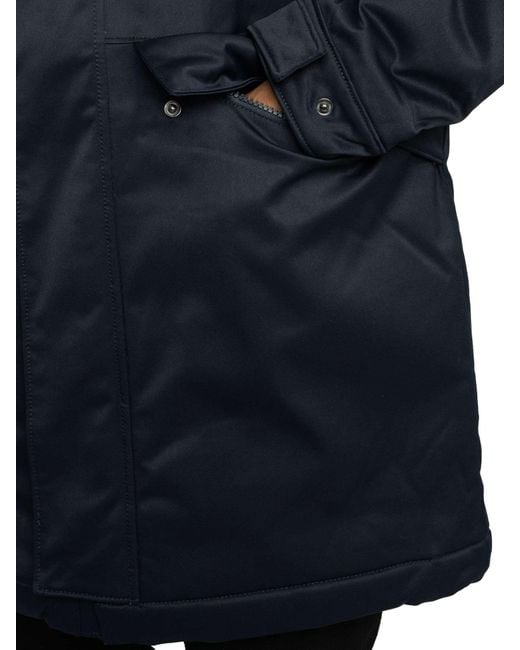 Lyle & Scott Blue Padded Parka Jacket for men
