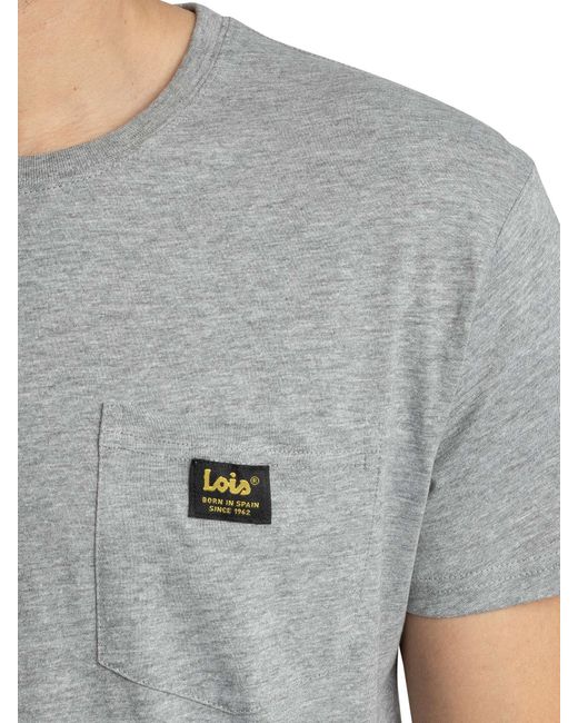 Lois Gray Teco Chest Pocket T-shirt for men