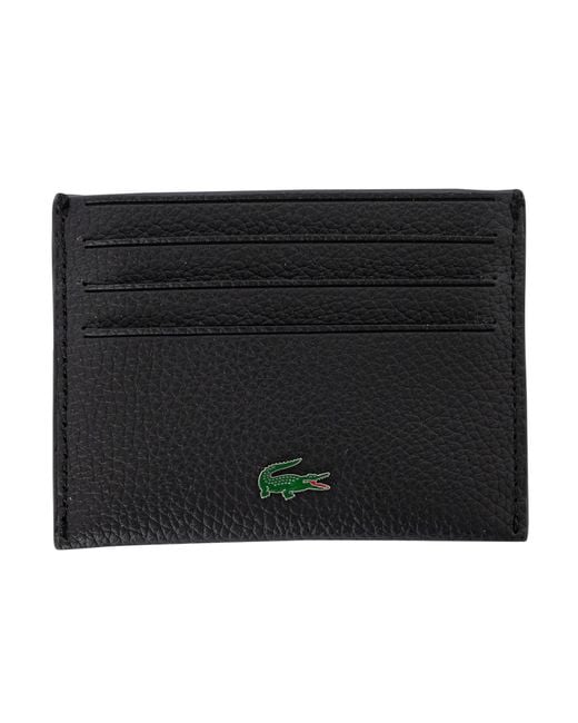 Lacoste Black Card Holder Wallet for men