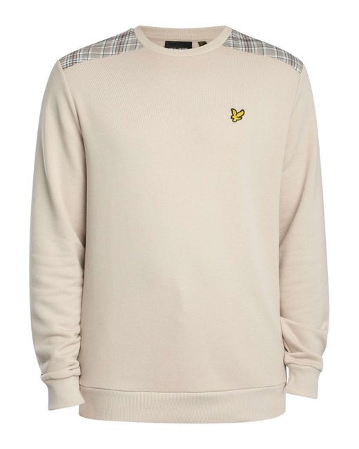 Lyle & Scott Natural Check Panelled Sweatshirt for men