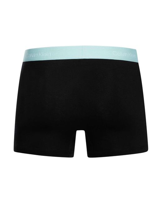Calvin Klein Black 3 Pack Icon Relaxed Fit Trunks for men