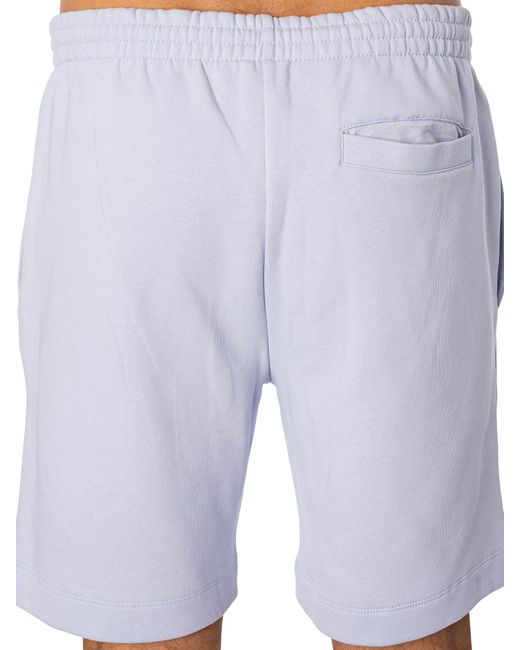 Lacoste White Logo Sweat Shorts for men