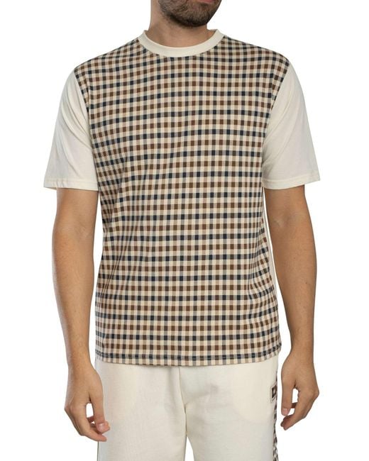 Aquascutum Multicolor Body Club Check T-shirt for men