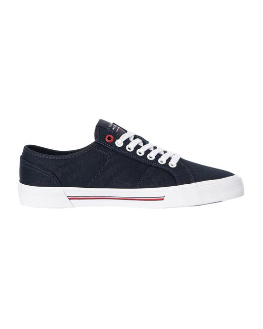 Tommy Hilfiger Blue Core Corporate Vulc Canvas Trainers for men