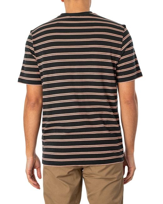 Barbour Black Bernie Stripe T-shirt for men