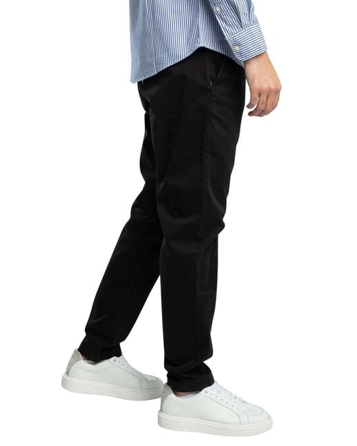 Tommy Hilfiger Black Harlem Relaxed Tapered Chinos for men