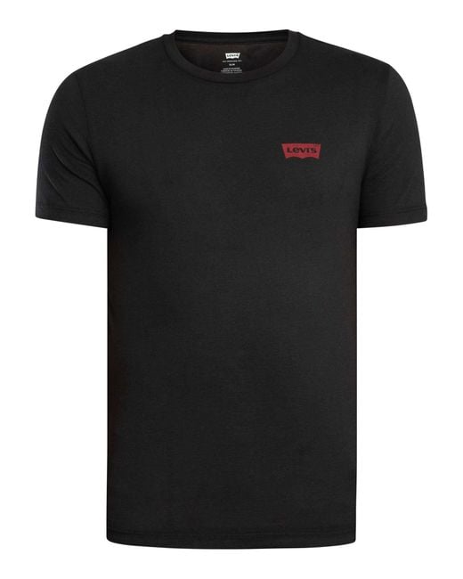 Levi's Black 2 Pack Slim Crew T-shirt for men