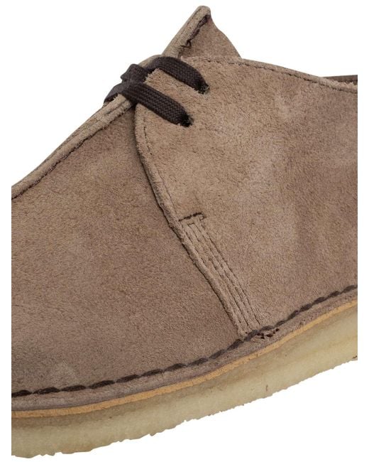 Clarks Natural Desert Trek Suede Shoes for men