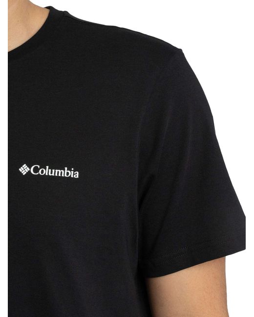 Columbia Black Outdoor Back Graphic T-shirt for men