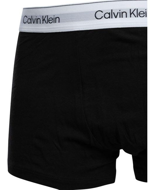 Calvin Klein Black 3 Pack Icon Relaxed Fit Trunks for men