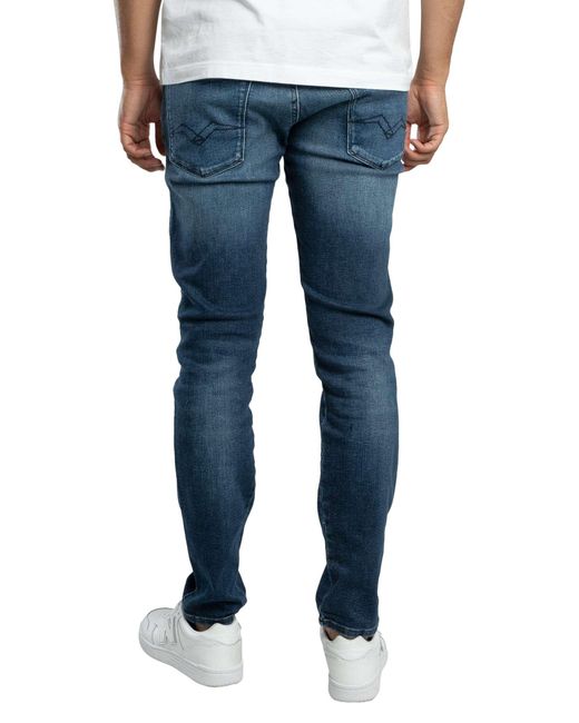 Replay Blue Anbass Slim Fit Jeans for men