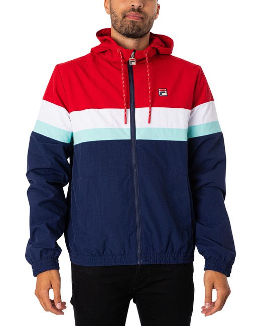 Fila Blue Shaan Colourblock Zip Jacket for men