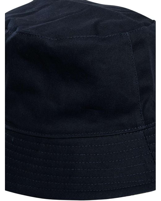Aquascutum Blue Reversible Cotton Bucket Hat for men