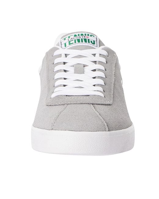 Lacoste White Baseshot 124 2 Sma Suede Trainers for men