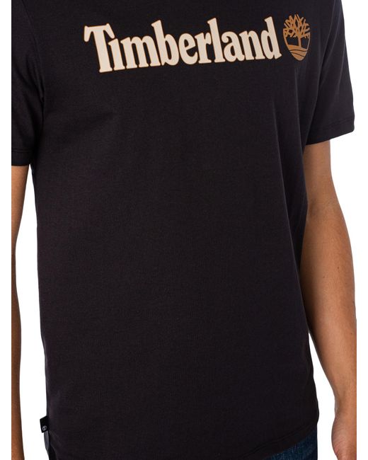 Timberland Black Linear Logo T-shirt for men