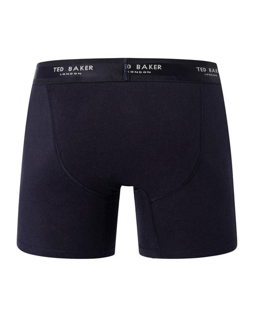 Ted Baker Blue 3 Pack Cotton Stretch Boxer Briefs for men