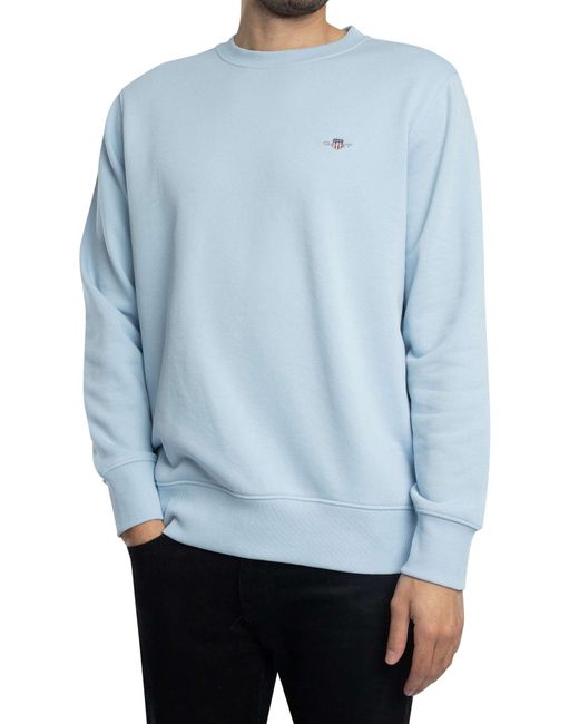 Gant Blue Regular Shield Sweatshirt for men