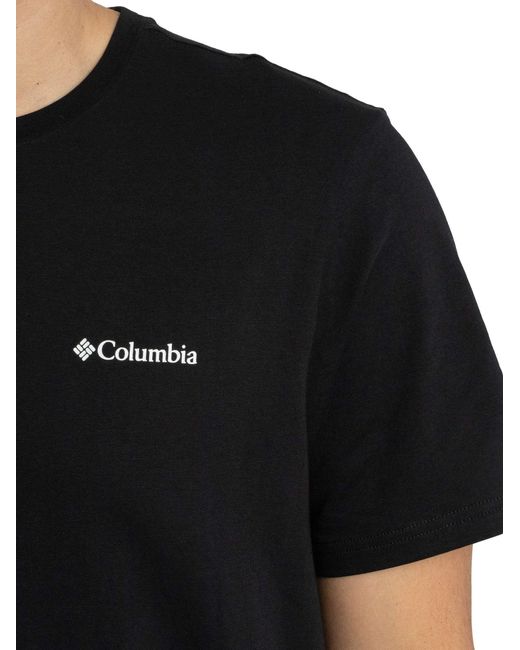 Columbia Black Outdoor Back Graphic T-shirt for men