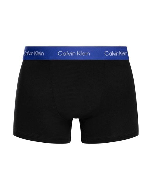 Calvin Klein Black 5 Pack Relaxed Fit Trunks for men