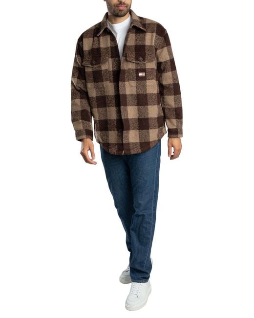 Tommy Hilfiger Brown Check Overshirt for men
