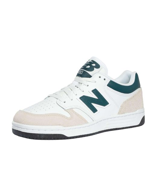 New Balance White 480 Leather Trainers for men