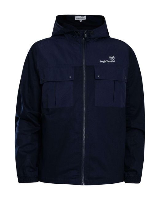 Sergio Tacchini Blue Calisti Hooded Jacket for men