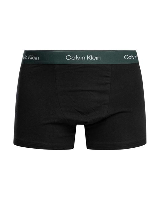Calvin Klein Black 3 Pack Icon Relaxed Fit Trunks for men