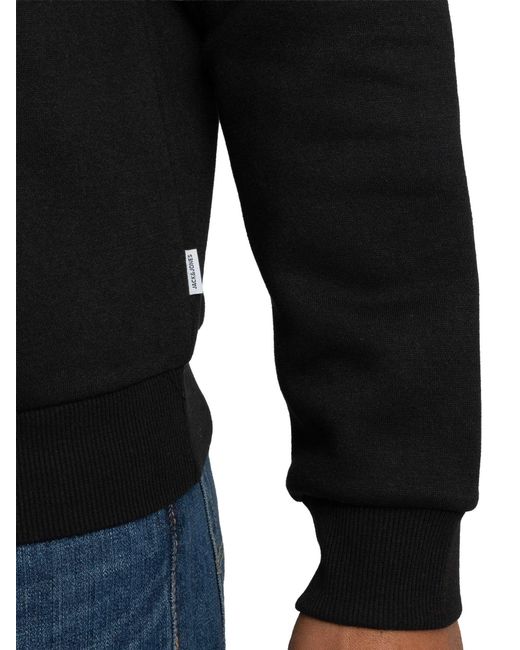 Jack & Jones Black Bradley Polo Sweatshirt for men