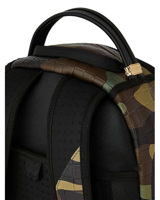 Sprayground Green 20l Woodland Camo Check Backpack for men