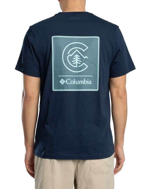 Columbia Blue Csc Logo Back T-shirt for men