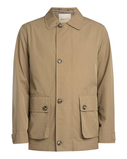 Gant Natural Cotton Blend Barn Jacket for men