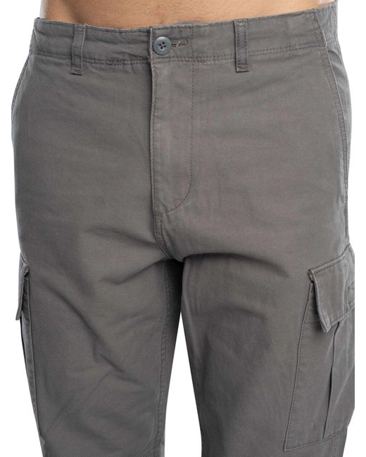 Jack & Jones Gray Kane Barkley Cargo Trousers for men
