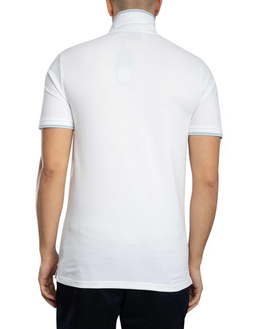 Lyle & Scott White Tipped Polo Shirt for men