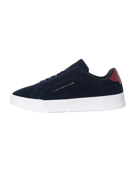 Tommy Hilfiger Blue Court Better Suede Trainers for men