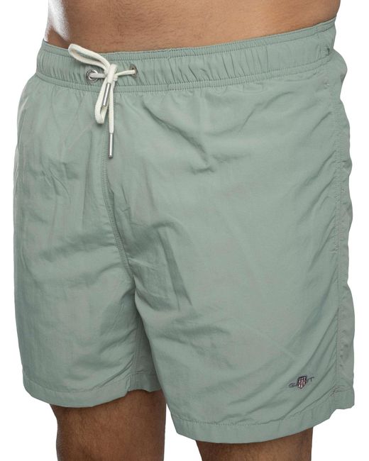 Gant Green Logo Swim Shorts for men