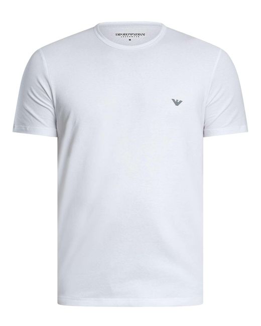 Emporio Armani Blue 2 Pack Lounge Crew Neck Icon T-shirt for men