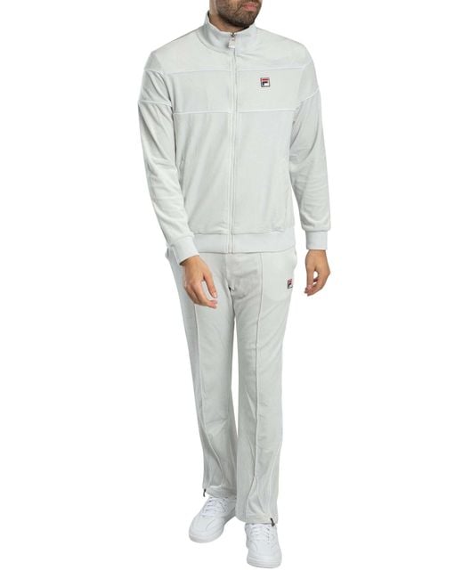 Fila Gray Vittorio Velour Jacket for men