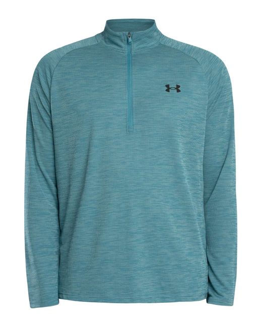 Under Armour Blue Tech Textured Track Top for men
