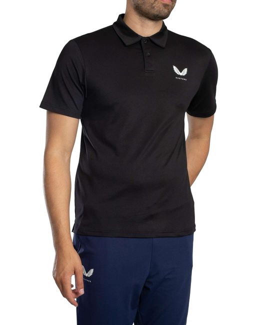 Castore Black Active Polo Shirt for men
