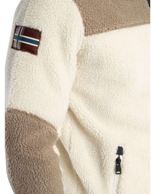 Napapijri Blue Yupik Fleece Jacket for men