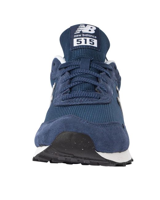 New Balance Blue 515 Suede Mesh Trainers for men